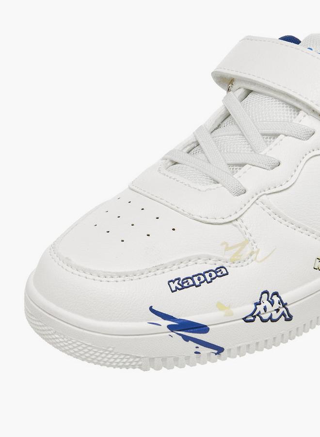 Kappa Boys Logo Print Hook and Loop Sports Shoes - Image 4