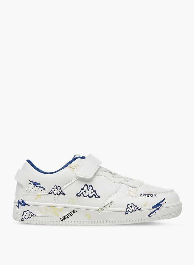 Kappa WHITE Boys Logo Print Hook And Loop School Sneakers for Men | Best Price UAE