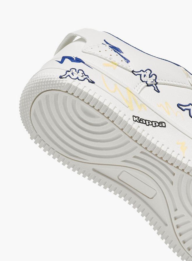 Kappa Boys Logo Print Hook and Loop Sports Shoes - Image 5