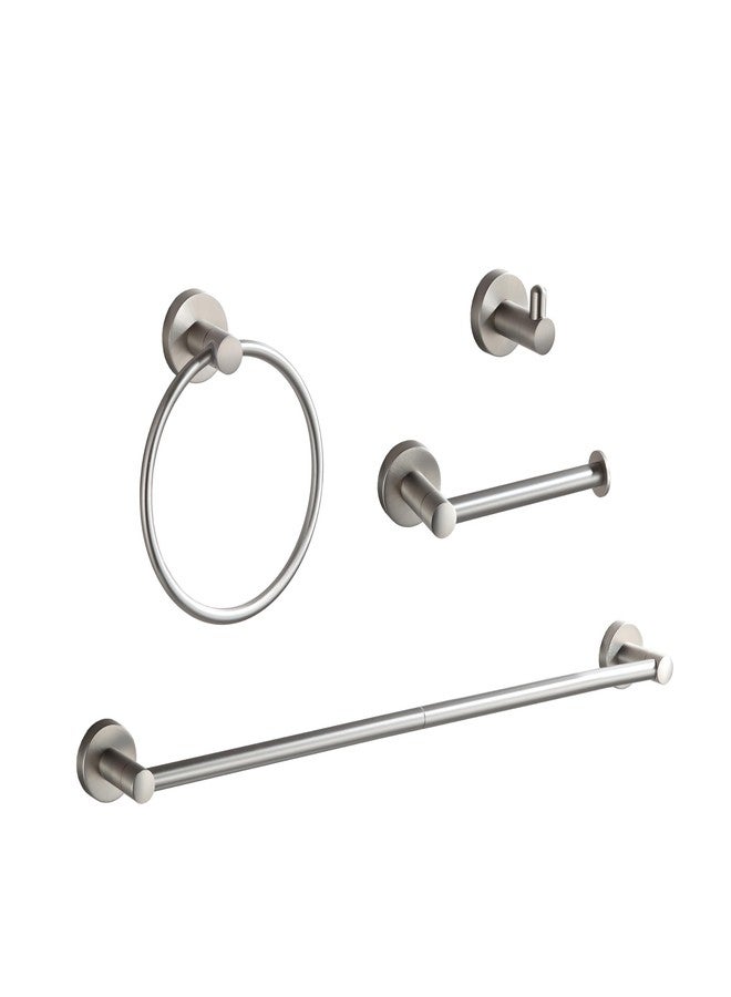 BGL Bathroom Accessory Set Brushed Nickel 4-Pieces Bathroom Towel Rack 24 Inches Adjustable Bathroom Hardware Set - Image 1