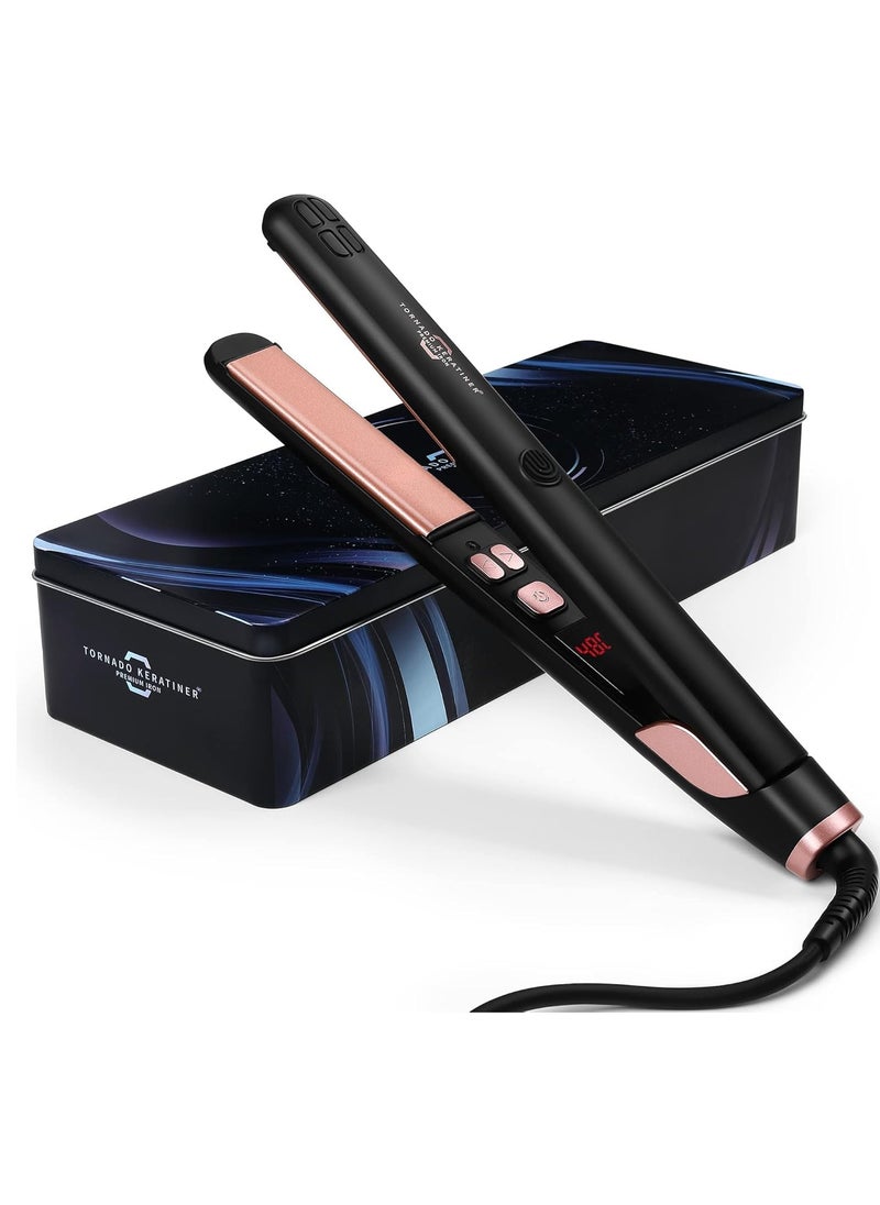 Tornado Keratiner Straightener and Curler 2in1 with LCD Display 15s Fast Heating Ultra hot hair constant high heat Adjustable Temperature Healthy Styling for All Hairstyles  - Image 1