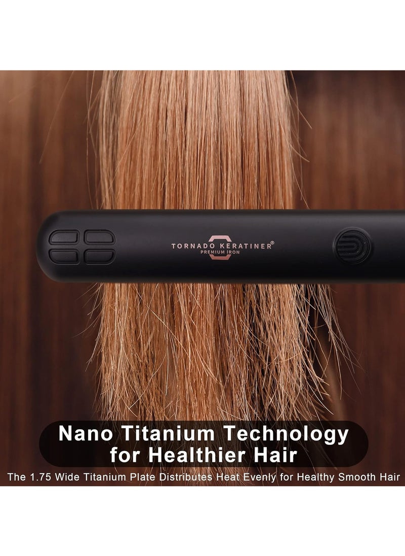 Tornado Keratiner Straightener and Curler 2in1 with LCD Display 15s Fast Heating Ultra hot hair constant high heat Adjustable Temperature Healthy Styling for All Hairstyles  - Image 4