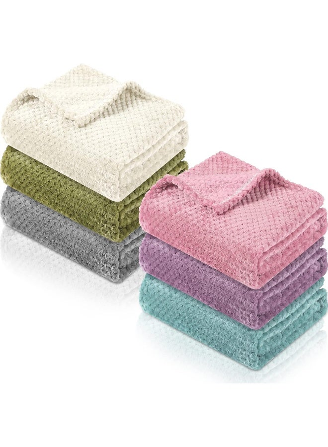 Kenning 6 Colors Baby Blankets Flannel Soft Warm Cozy Coral Fleece Toddler, Infant or Newborn Receiving Blanket for Crib, Stroller, Travel, Decorative (30 x 40 Inch) - Image 1