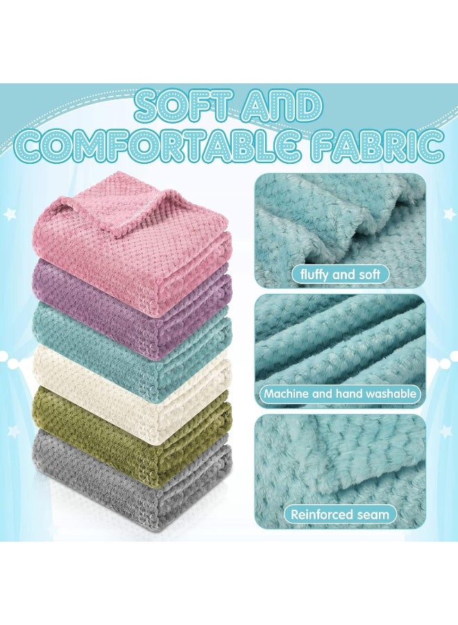 Kenning 6 Colors Baby Blankets Flannel Soft Warm Cozy Coral Fleece Toddler, Infant or Newborn Receiving Blanket for Crib, Stroller, Travel, Decorative (30 x 40 Inch) - Image 3