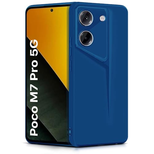 WOW IMAGINE Slim Back Cover for Poco M7 Pro 5G | Blade Series Ultra Thin Case with Lightweight Design | Camera Protection | Soft Matte Silicone Flexible Mobile Case - Blue - Image 1