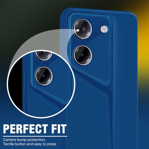 WOW IMAGINE Slim Back Cover for Poco M7 Pro 5G | Blade Series Ultra Thin Case with Lightweight Design | Camera Protection | Soft Matte Silicone Flexible Mobile Case - Blue - Image 5
