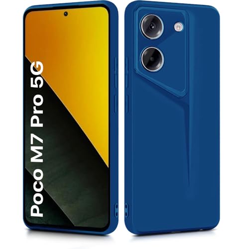 WOW IMAGINE Slim Back Cover for Poco M7 Pro 5G | Blade Series Ultra Thin Case with Lightweight Design | Camera Protection | Soft Matte Silicone Flexible Mobile Case - Blue - Image 2