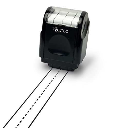 Veltec Dashed Handwriting Lines Practice Roller Stamp for Kids Parents and Teachers Black