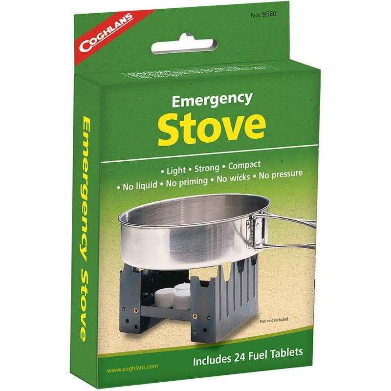 Coghlan's Emergency Stove - Lightweight, Portable Camping Stove for Backpacking, Survival, and Outdoor Cooking - Foldable Design with 24 Fuel Tablets Included (Compact for Travel and Storage) - Image 1