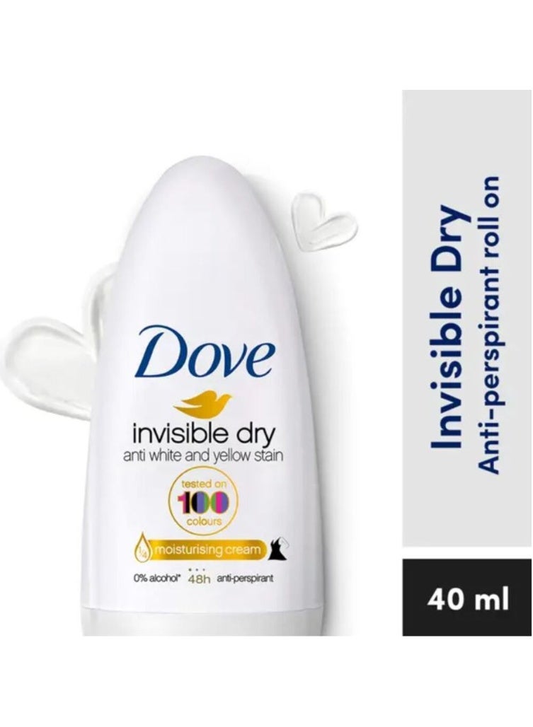 دوف مزيل عرق دوف رول أون، كريم مرطب جاف غير مرئي، 40 مل، - Image 3