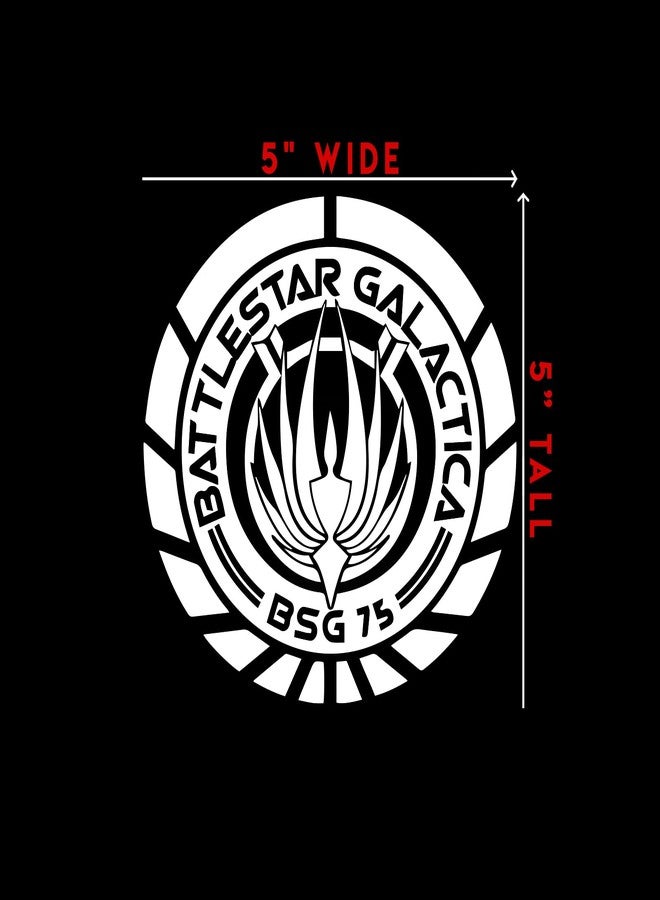 بارجين ماكس ديكالز ملصق شعار BSG، مناسب للدفتر والسيارة واللابتوب، مقاس 5 بوصات × 5 بوصات (أبيض) - Image 4