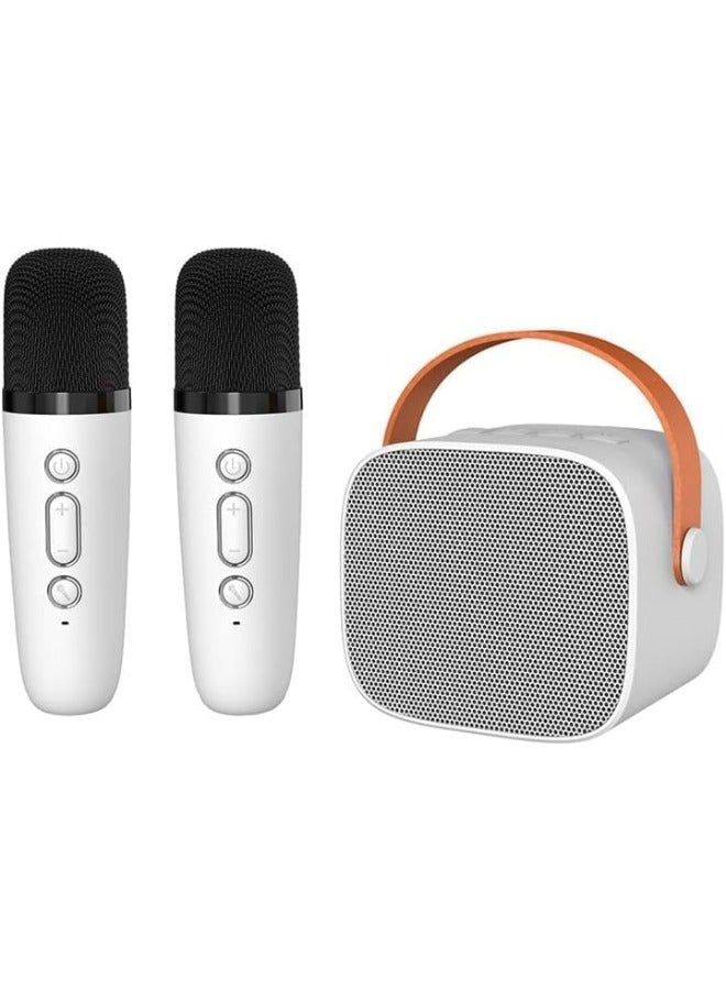 Wireless Bluetooth Speaker with Microphone for Karaoke, Portable Mini Karaoke Machine with 2 Wireless Mics, LED Lights, Perfect for Home Parties, Birthdays - Great Gifts for Kids and Adults - Image 1