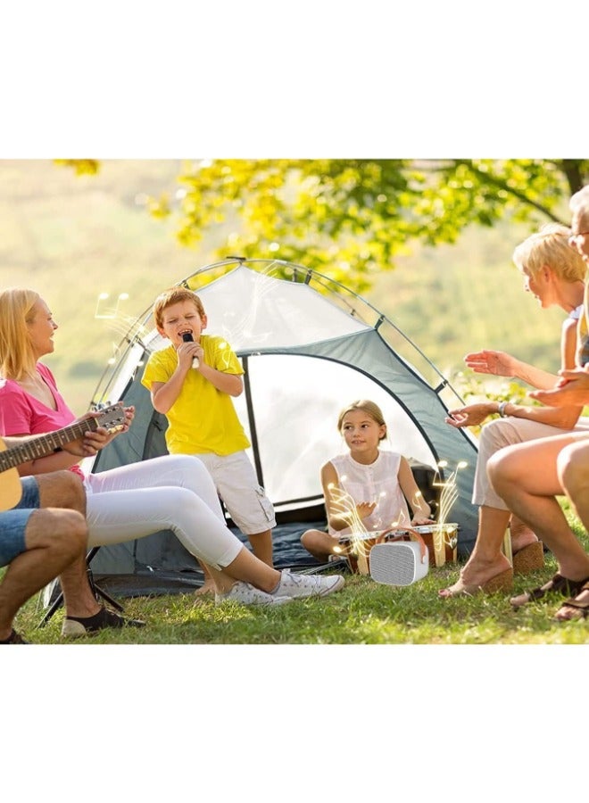 Wireless Bluetooth Speaker with Microphone for Karaoke, Portable Mini Karaoke Machine with 2 Wireless Mics, LED Lights, Perfect for Home Parties, Birthdays - Great Gifts for Kids and Adults - Image 3