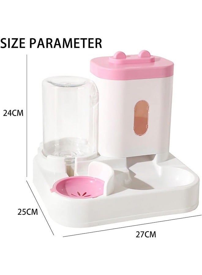 Generic Automatic Dog Cat 2L Feeder and 1L Water Dispenser, Capacity Dog Water Dispenser Dog Food Dispenser Set for Small, Medium and Large Pet  - Image 2
