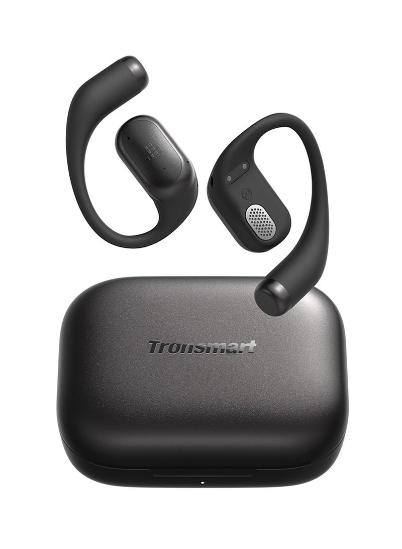 ترونسمارت سماعات ترونسمارت أوبن فلاي ٢ برو - سماعات بلوتوث ٥.٣ مفتوحة الأذن، مزودة بتقنية التوصيل العظمي، وميكروفونات ENC، ومقاومة للماء بمعيار IPX5، وبطارية تدوم ١٦ ساعة، وخفيفة الوزن للرياضة والجري - لون أسود - Image 1
