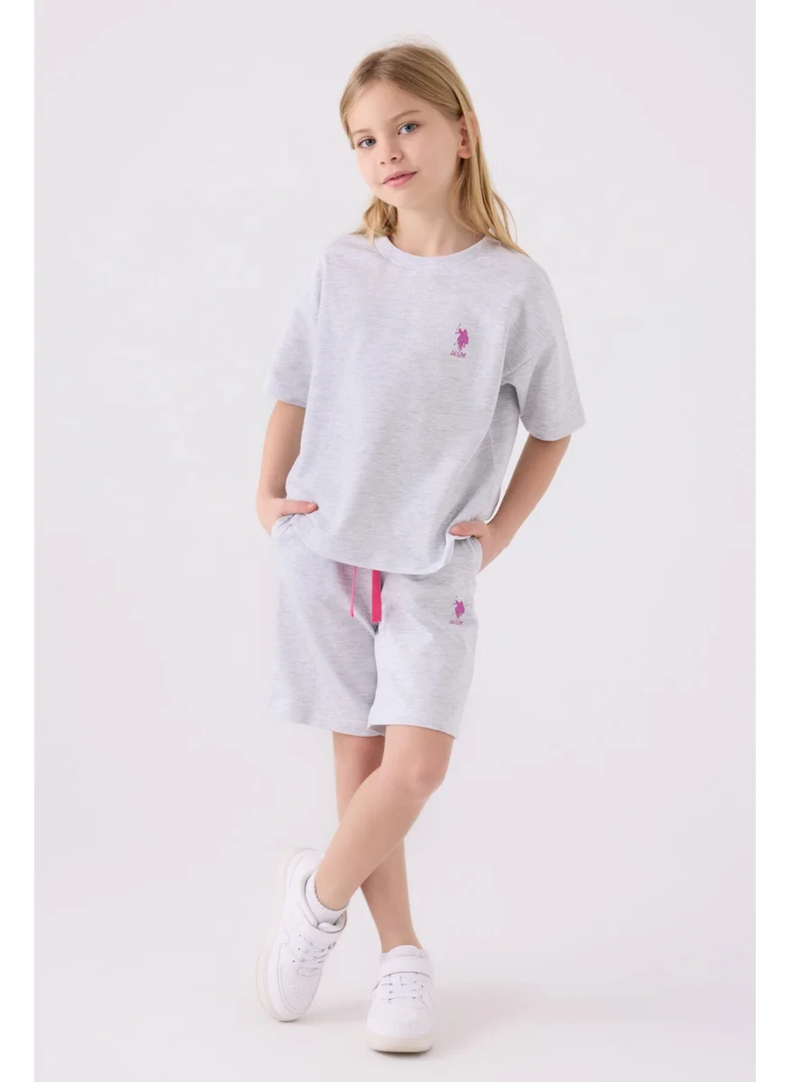 يو اس بولو اسن Girls' Caramel Bermuda Set