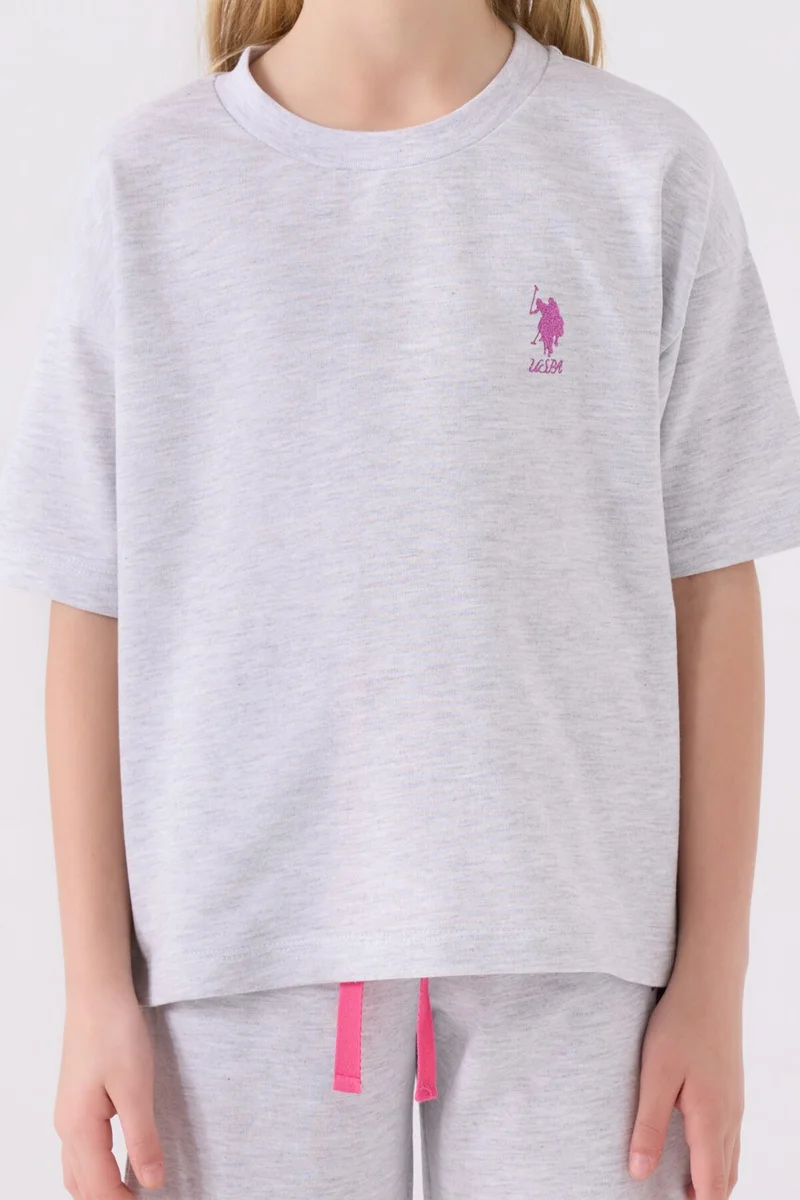 U.S. Polo Assn. Girls' Caramel Bermuda Set