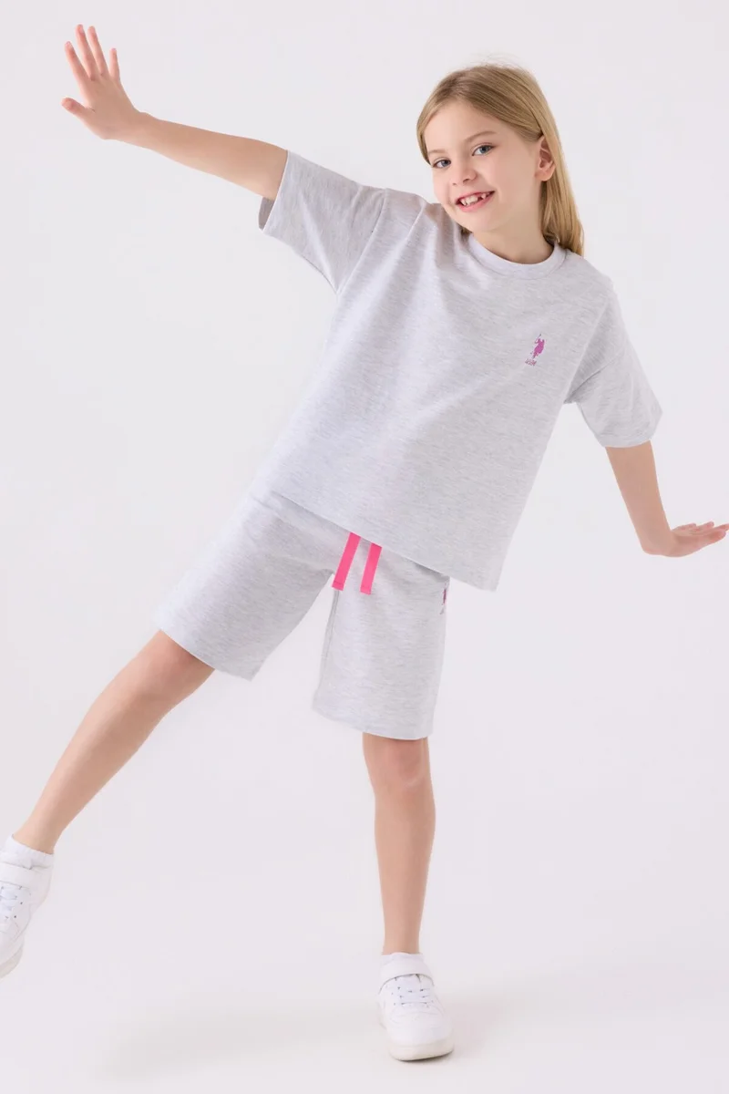 U.S. Polo Assn. Girls' Caramel Bermuda Set