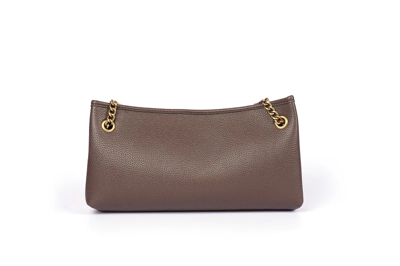 Cuple Pebbled faux leather shoulder bag with chain strap