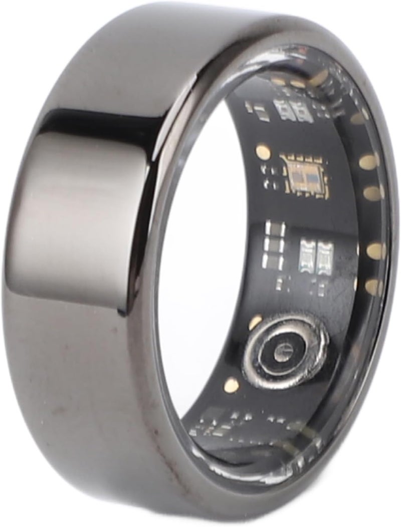 GOWENIC Smart Ring Health Tracker, Sleep Tracking Wearable Waterproof Fitness Tracker Rings with 24 Hours Monitoring, 5-7 Days Battery Life, Size 8 (Black) - Image 1