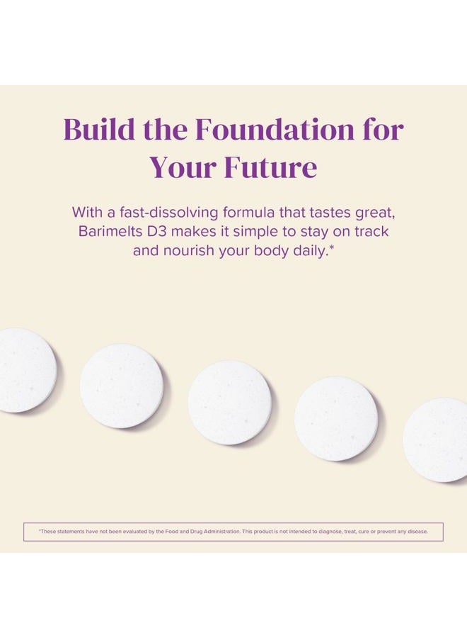 BariMelts Vitamin D3 5000 IU, 90 Fast-Dissolving Tablets (3-Month Supply), Bariatric Vitamins for Women, Natural Apple Flavor​ - Image 5