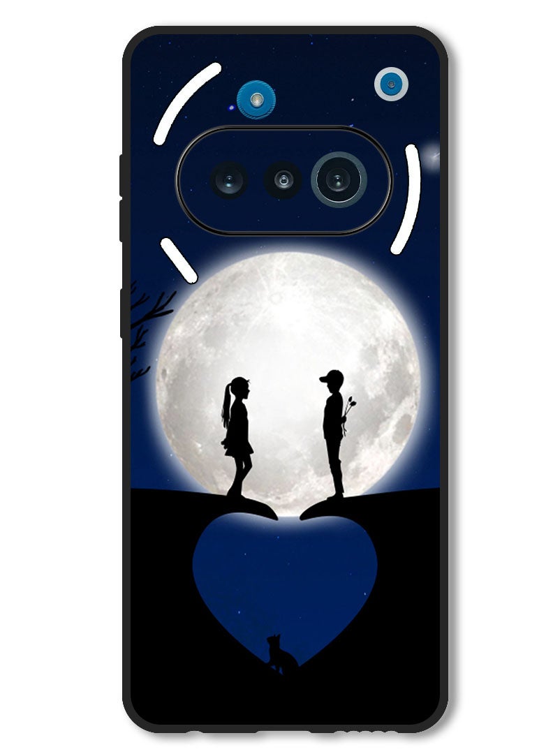 Theodor Case Compatible with Nothing Phone 3a Protection Shockproof Bumper Cover Couple heart - Image 1