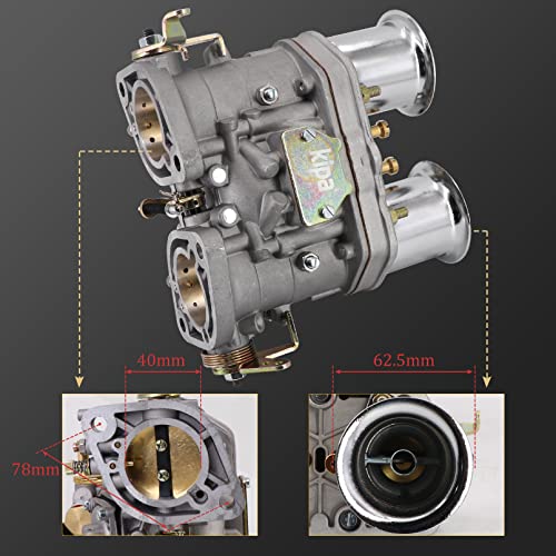 KIPA Carburetor With Air Horn For 40 IDF 40mm BUG Beetle VW Fiat Prosche Solex Dellorto 40mm Replacement Carb With Mounting Gaskets - Image 4