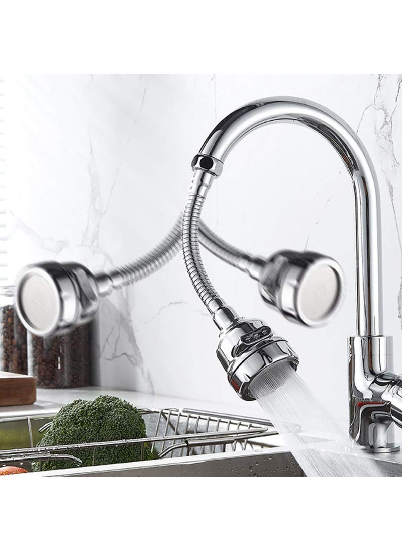 Leeonz Leeonz Adjustable Kitchen Tap Spray Head 3 Gear, ABS Plastic Water-Saving Faucet 360°Swivel Faucet Nozzle Filter Splash-Proof Faucet Tap Aerator Bathroom Shower Kitchen Tap Sink Accessories (Long)  - Image 4