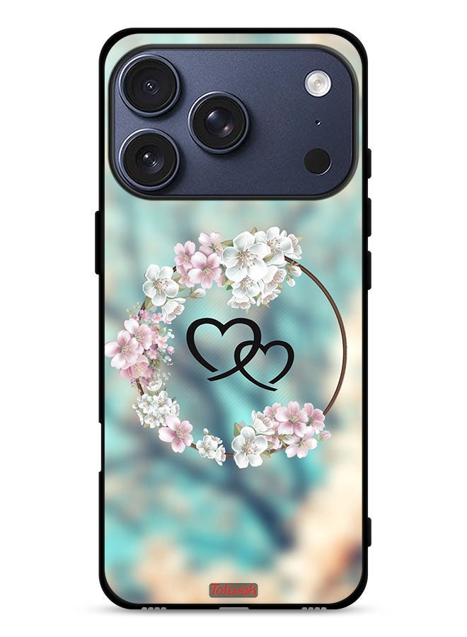 Tolwak Apple iPhone 17 Pro Protective Case Cover Hearts In Ring Art - Image 1