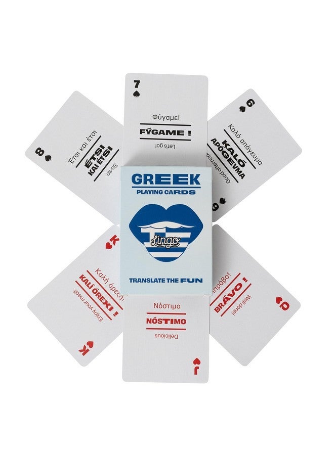 Lingo Playing Cards | Travel Flashcards | Learn Greek Vocabulary In A Fun & Easy Way | 52 Essential Translations - Image 5