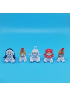 Generic 5 Shark Fried Shrimp Cat Fashion Play Ocean Cat Cute Shark Cat Decoration Doll Egg Twisting Machine Doll Cake Decoration-Color:2 Generation 5 Shark Cat  - Image 1