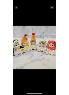 Generic 5 Shark Fried Shrimp Cat Fashion Play Ocean Cat Cute Shark Cat Decoration Doll Egg Twisting Machine Doll Cake Decoration-Color:2 Generation 5 Shark Cat  - Image 4