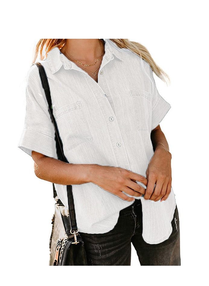 Loquat Women's Spring And Autumn New Casual Simple Denim Shirt