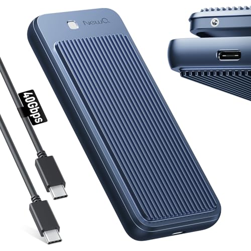 NewQ USB4 M2 NVMe PCIe SSD Enclosure 40Gbps Designed for Alwayson Mac mini Setups ToolFree DualSided Cooling Thunderbolt 43 USB432 Compatible Fits M1M2 M3M4 Supports 2230224222602280 - Image 1
