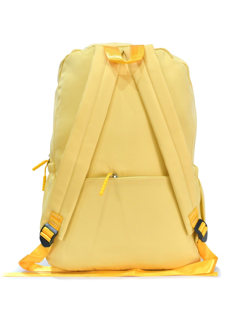 School Bag With Laptop And Tablet Pocket (Yellow) - Image 4