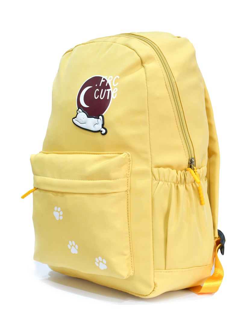 School Bag With Laptop And Tablet Pocket (Yellow) - Image 2