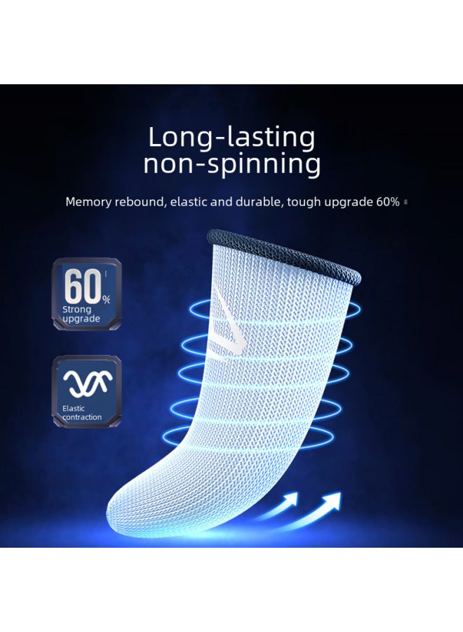 غطاء إصبع اللعبة، غطاء إصبع الدجاج، قفازات زجاجية فضية من الألياف الحريرية الجليدية، قفازات انزلاقية مضادة للعرق قابلة للتنفس، لون المنتج: زوجان من K02 【ألياف الفضة الإسترلينية + صندوق تخزين معدني】】 - Image 4