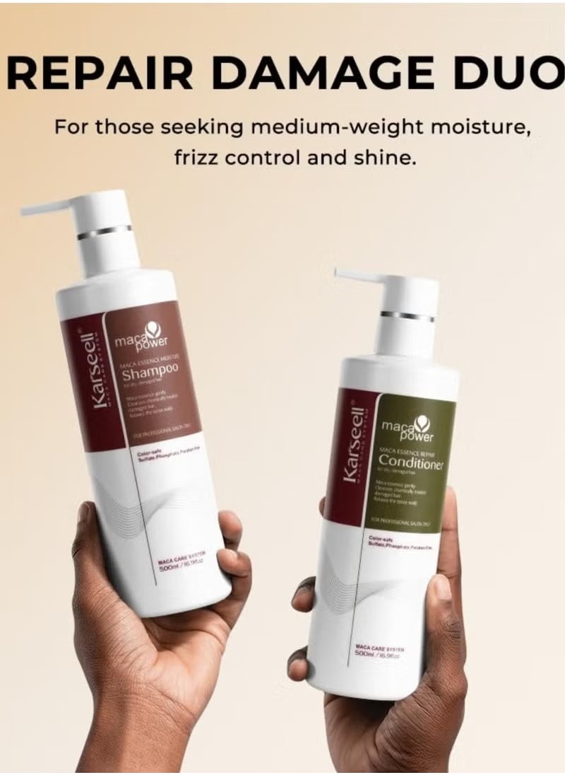 Karseell Argan Oil Shampoo and Conditioner Set – Deep Repair and Restoration for Dry, Damaged, and Color-Treated Hair – Enriched with Moroccan Argan Oil for Intense Hydration and Nourishment  - Image 2