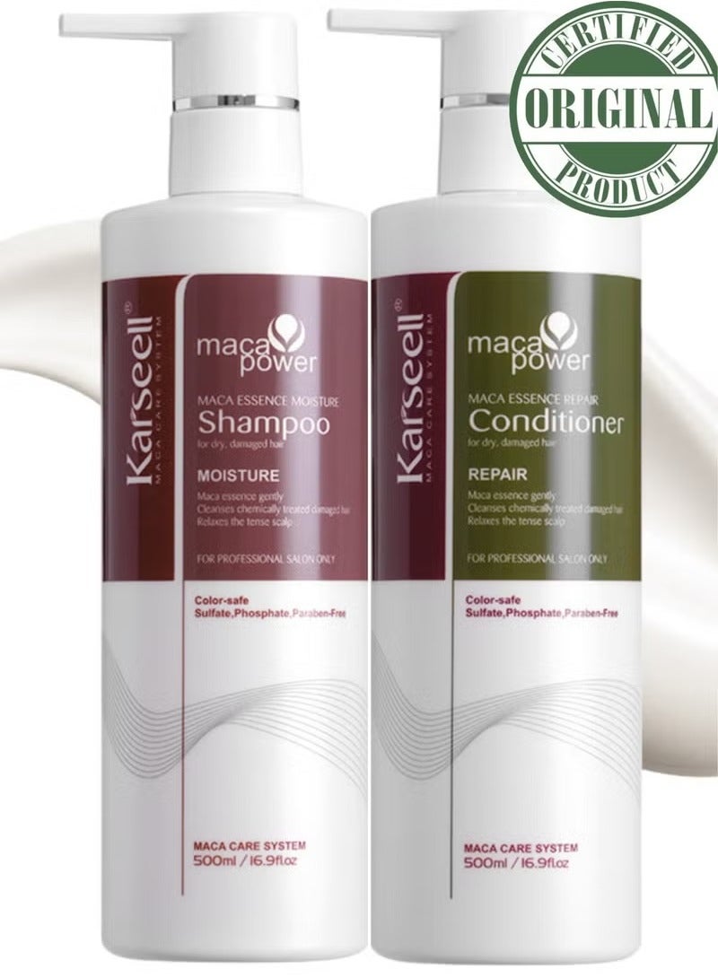 Karseell Argan Oil Shampoo and Conditioner Set – Deep Repair and Restoration for Dry, Damaged, and Color-Treated Hair – Enriched with Moroccan Argan Oil for Intense Hydration and Nourishment - Image 1