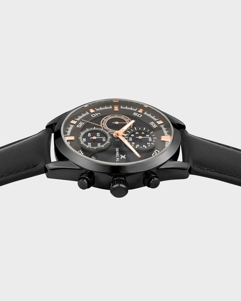 Daniel Klein Grey Dial with Leather Strap Watch for Men - DK.1.14291-3 - Image 4