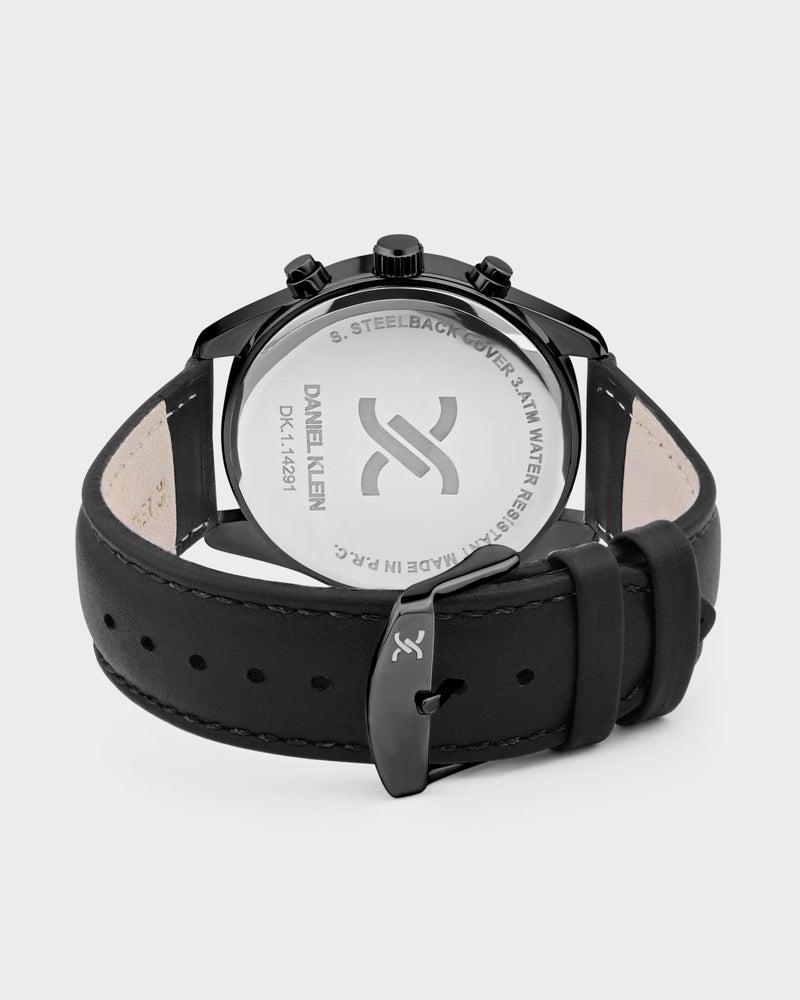 Daniel Klein Grey Dial with Leather Strap Watch for Men - DK.1.14291-3 - Image 5