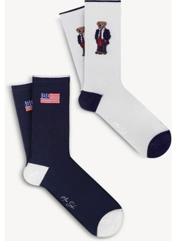 Mono Socks 2-pack Teddy Bear Tennis Socks 