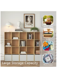 Chogori Wooden 8-Cube Storage Organizer with Closed Back Panel, 11in Cube Shelf Opening, Bookshelf, Display Shelf,Closet Cabinet for Home and Office  - Image 5