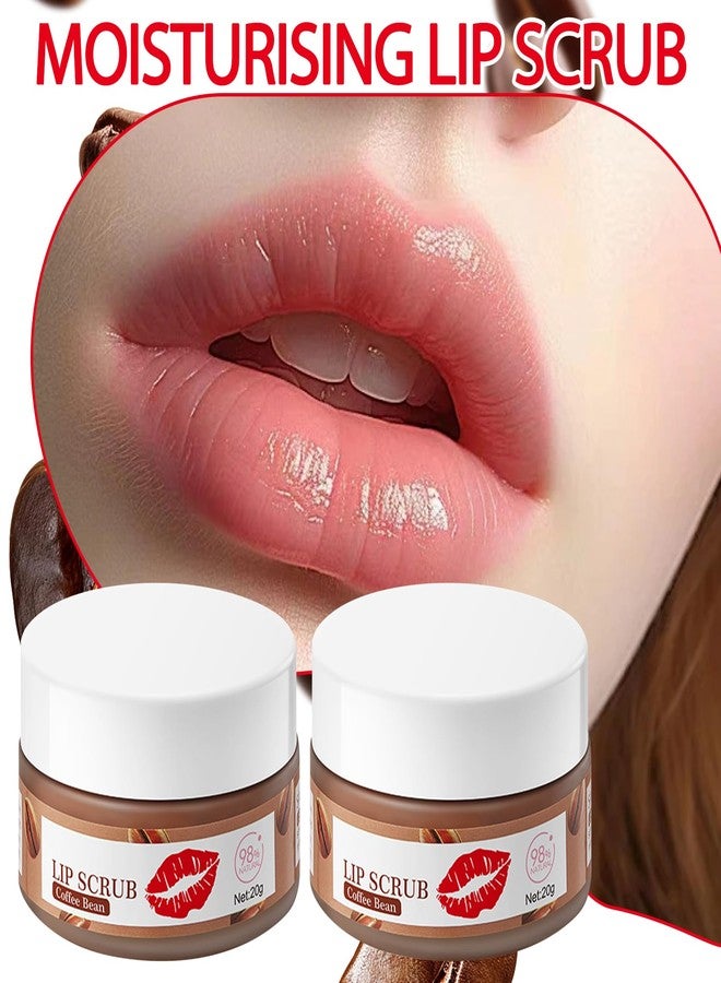 JunKuJK 2PCS Coffee Bean Conditioning Lip Scrub Kit,Moisturizing Lip Sleeping Mask Long Lasting Hydrating Lip Scrubber Exfoliator Lip Care Products for Men & Women - Image 2