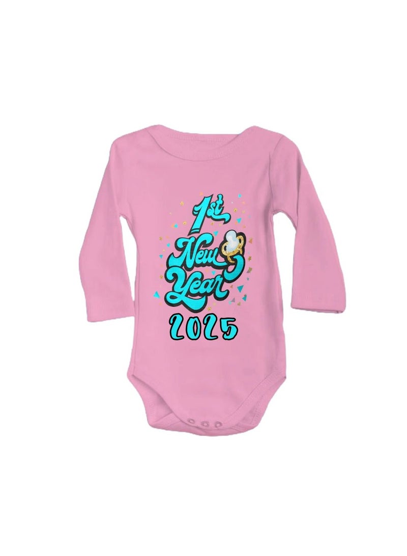 PRINTSHOP4ME My 1st New Year Baby Romper–Soft Cotton Full Sleeve Bodysuits For Newborns,Infants And Toddlers– Unisex Baby Onesies For Boys And Girls-Baby Romper For New Year - Image 1