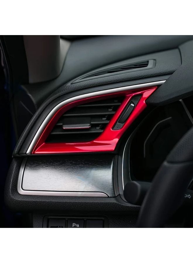 Red Non Woven Dashboard Air Vent Cover Compatible with Civic 2016 2021 Interior Trim - Image 5