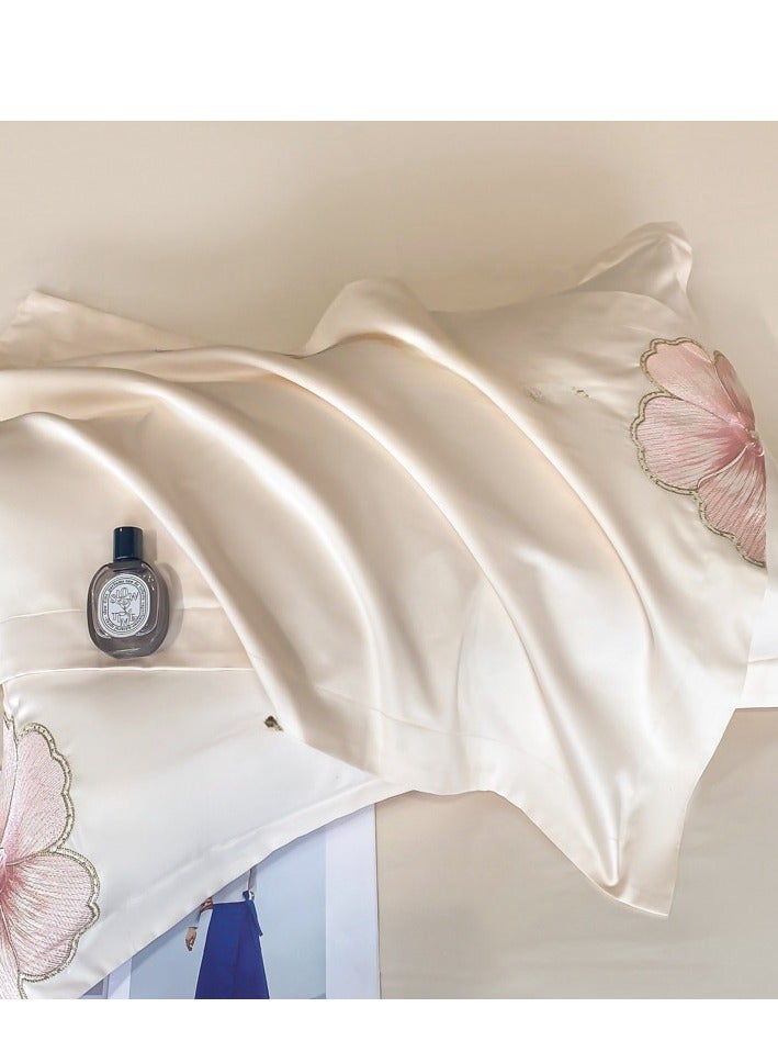 Fitted Sheet Style — French High-End 60 Thread Pure Cotton Embroidered Bedding Four Piece Set - Image 3