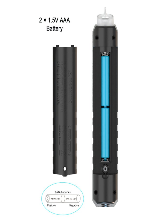 بي سايد جهاز قياس متعدد الوظائف رقمي محمول على شكل قلم، مزود بشاشة ثنائية اللون مقاس 1.9 بوصة، لقياس الجهد الفعال الحقيقي (TRMS)، والسعة، والمقاومة، والتردد، واستمرارية الثنائيات، ودرجة الحرارة، وقياس الجهد غير التلامسي (NCV). - Image 2