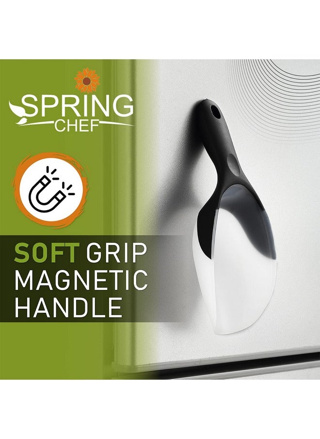 Spring Chef Spring Chef Magnetic Ice Scoop for Freezer - BPA-Free Flexi-Plastic Popcorn Scoop with Soft Grip Handle - Dishwasher Safe Ice Scooper - Kitchen Food Scooper for Flour, Grains, Candy, Pet Food - Black  - Image 5