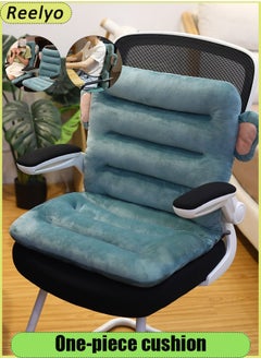 Reelyo All-in-one cushion office chair sofa car seat cushion high quality plush PP cotton comfortable and cute seat cushion non-slip backrest cushion rocking chair cushion cotton backrest (blue elephant)  - Image 1